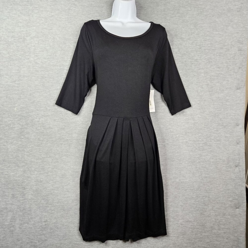 Karen Kane Women's Black Stretch 3/4 Sleeve Tie Waist Dress Size XL NEW